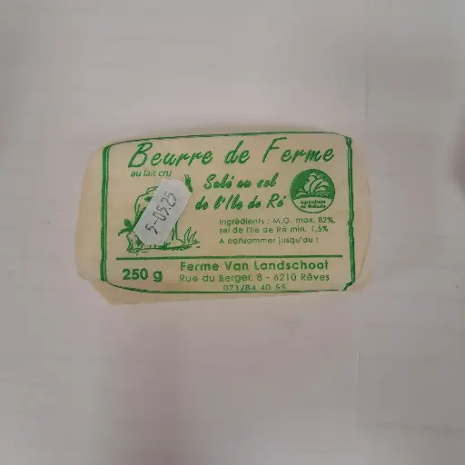 Beurre de ferme au gros sel 250 g